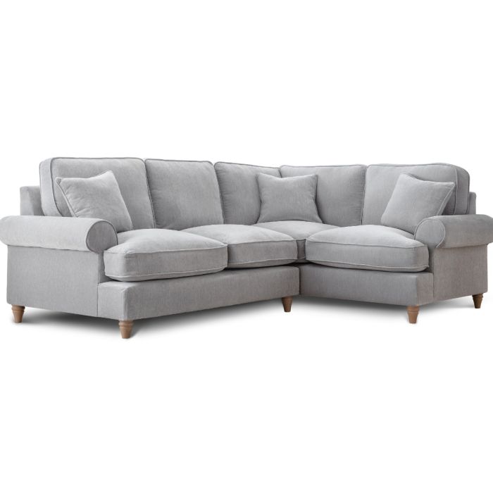 Corner Sofa - RAYONG Fabric 4 Seater Left Hand Facing - Ice