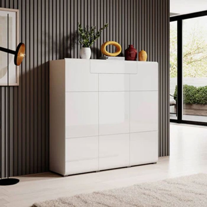 Echo Eden Display Sideboard with 3 Doors and 1 Drawer - White