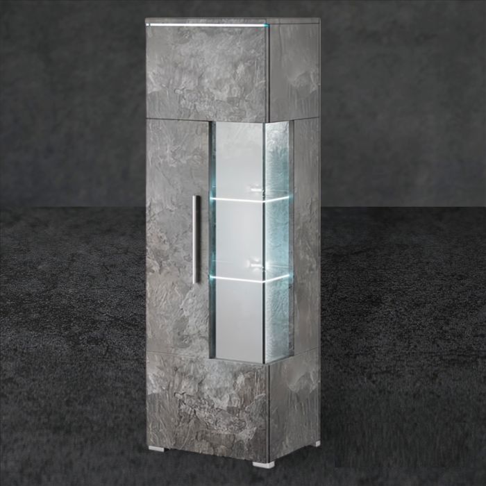 Nomadic Nouveau Tall Display Cabinet - Schiefer