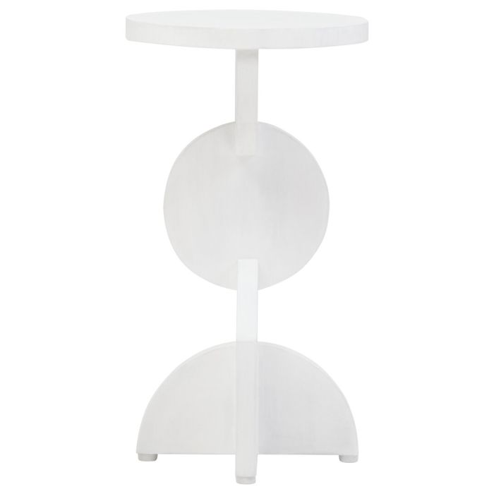 PENWYTHA Abstract Wooden Side Table - White