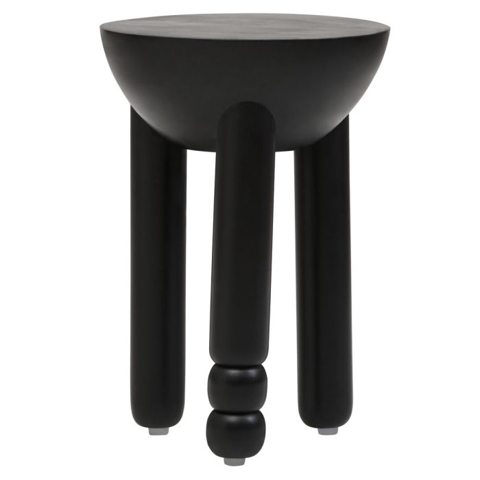 PENWYTHA Round Column Detail Wooden Side Table - Black