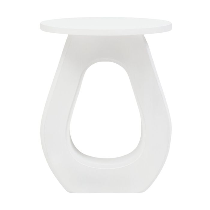 PENWYTHA Round Wooden Side Table - White