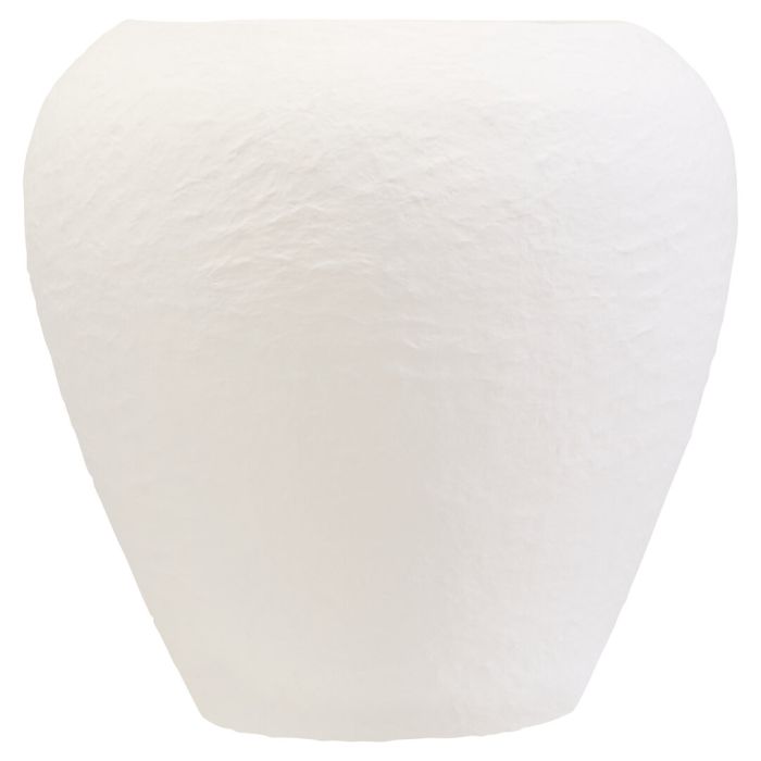 GRENTHRA Cotton Mache Large Outdoor Planter - White