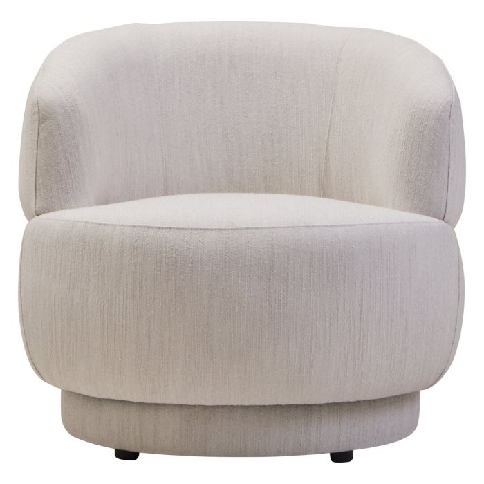 WRENTHOR Linen Curved Armchair - Cream