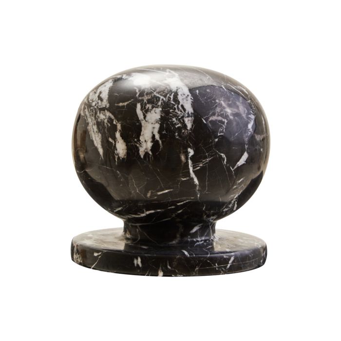 HAVERLYN Veined Marble Ball Sculpture - Black