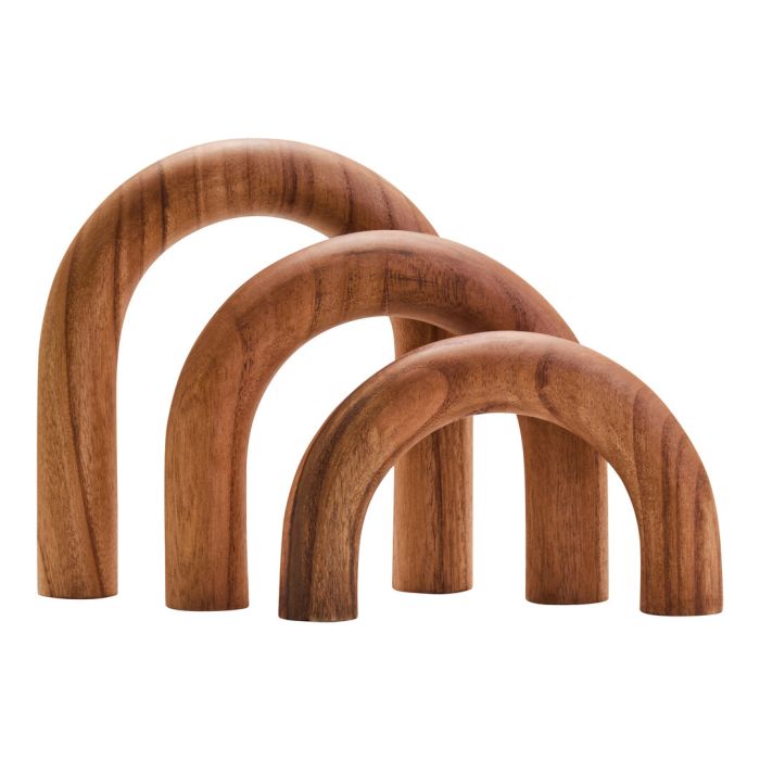 ISMERYN Wood Arch Sculpture - Natural