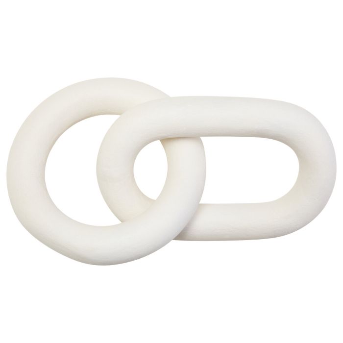 ISMERYN Decorative 2 Link Wooden Chain - White