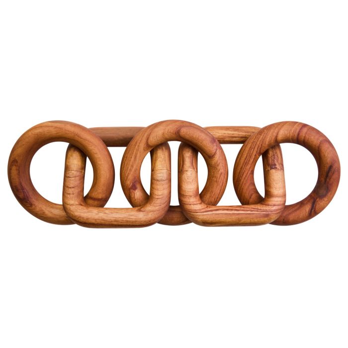 ISMERYN Decorative Five Link Wooden Chain - Brown
