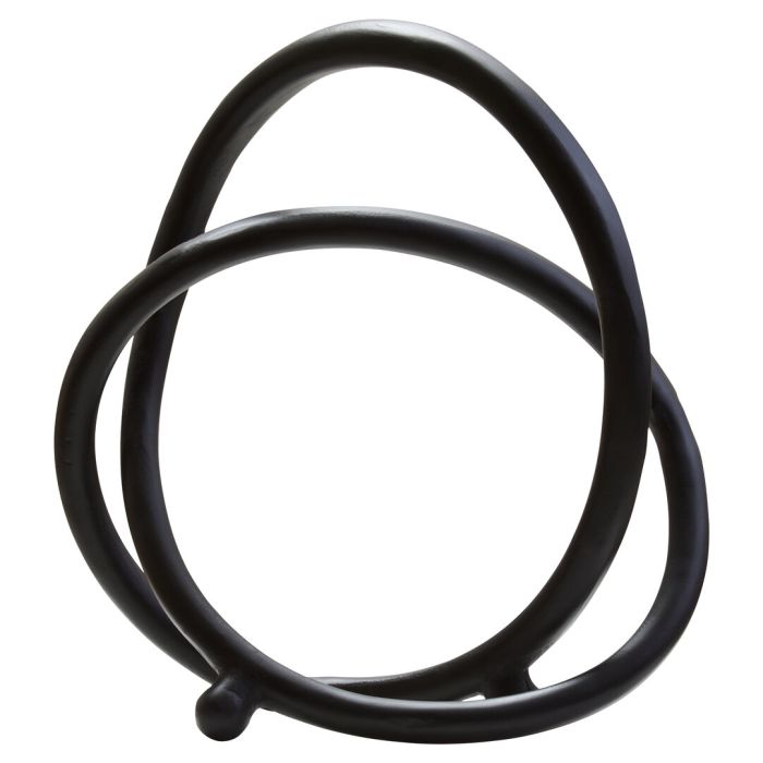 IRLATHEN Matte Nickel Finish Twist Sculpture - Black