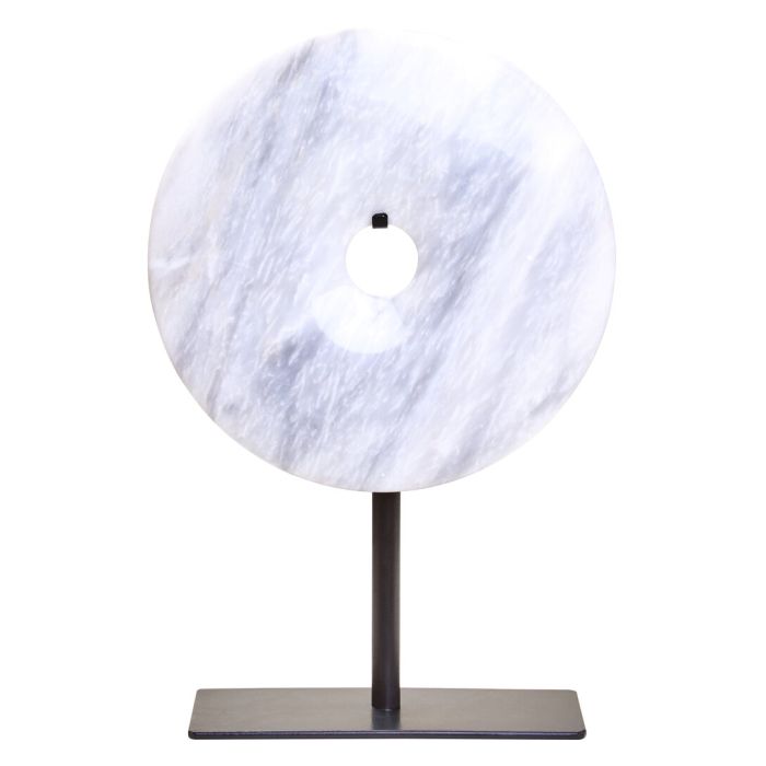 HAVERLYN Small Round Marble Disc Sculpture - White