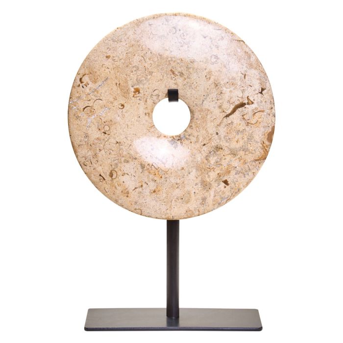 HAVERLYN Small Round Speckled Marble Disc Sculpture - Assorted