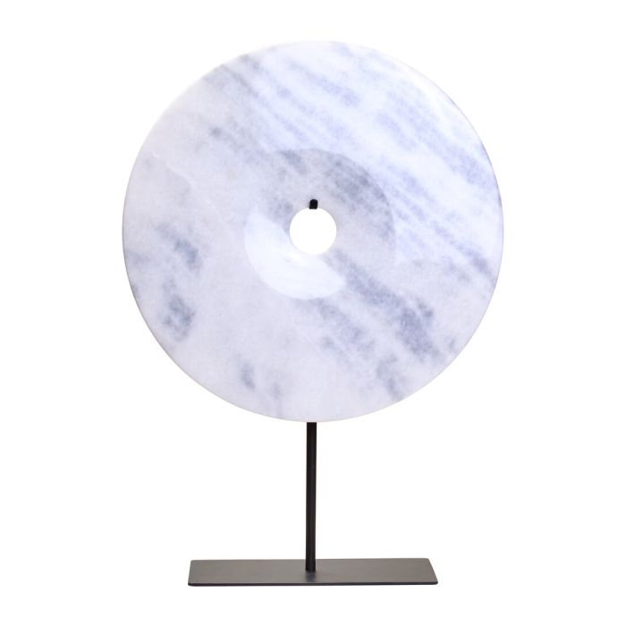 HAVERLYN Extra Large Round Marble Disc Sculpture - White