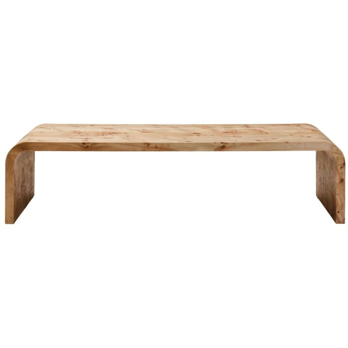 CARDENNE Curved Rectangular Coffee Table - Light Oak