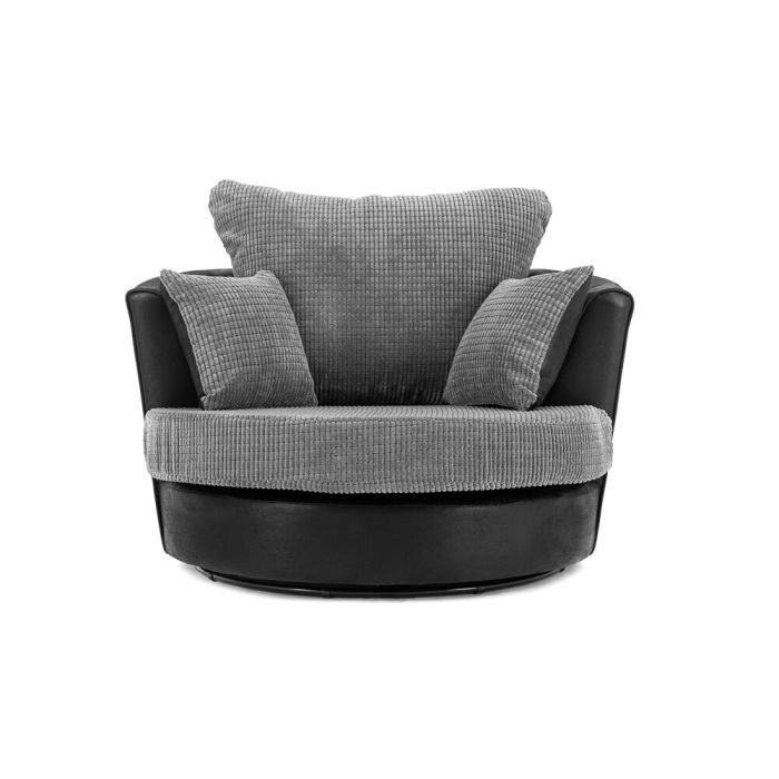 DINO Swivel Chair in Black and Grey
