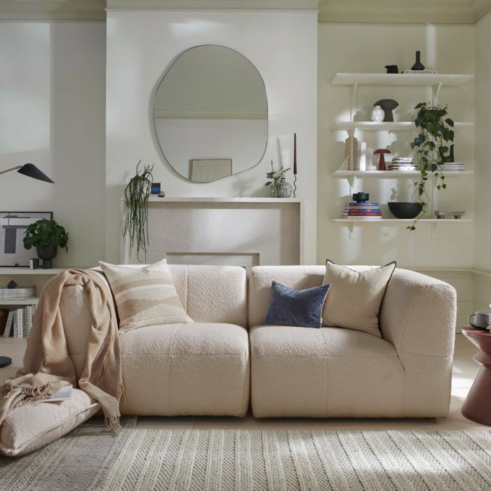 2 Seater Sofa - ESSAOUIRA Fabric Sandshell