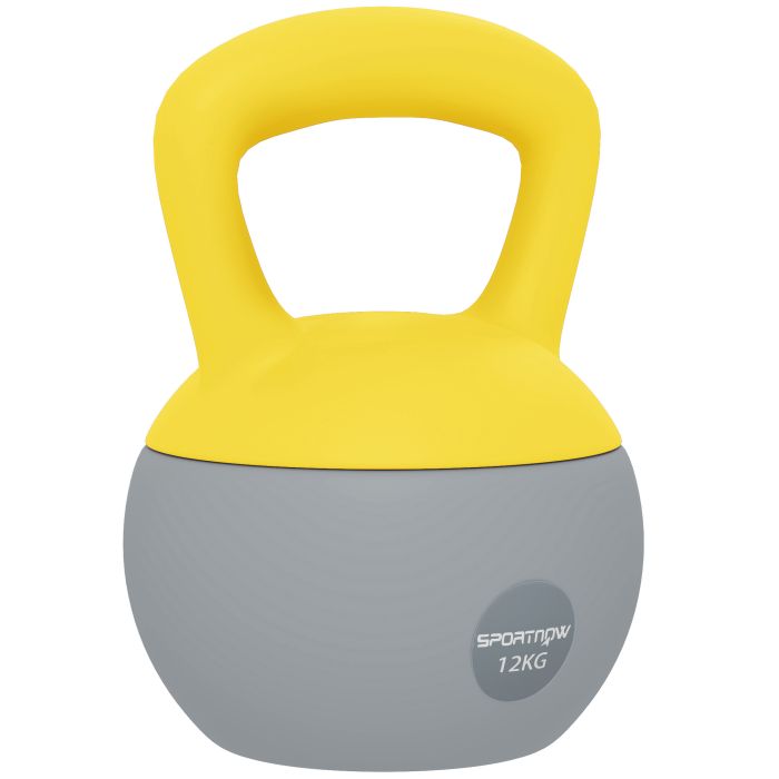 SPORTEDGE Soft Kettlebell Kettlebell with Non Slip Handle Yellow, Grey