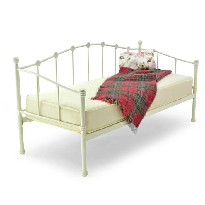 Paris Metal Frame Guest Bed - Single 3ft - White