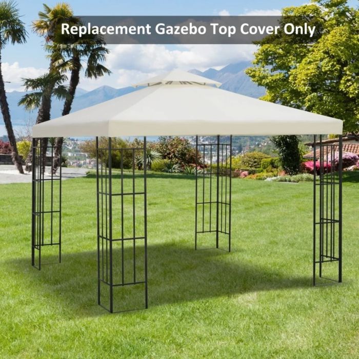 Gazebo Replacement Canopy 3x3m - Cream White