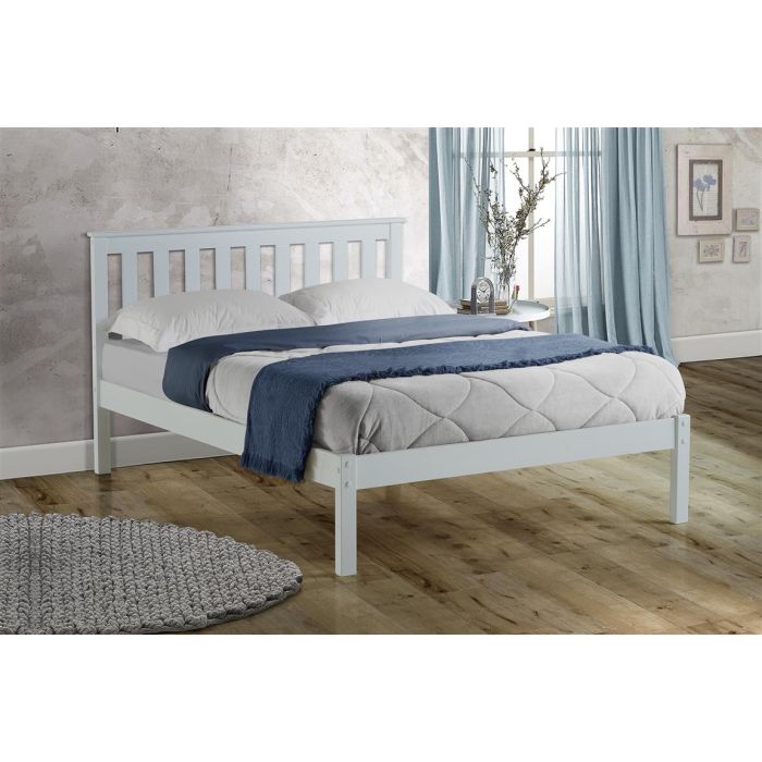 Birlea Denver Low End Wood White Bed Frame - Double 4ft6