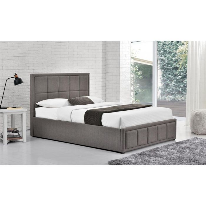 Birlea Hannover Grey Fabric Ottoman Storage Bed - Small Double 4ft