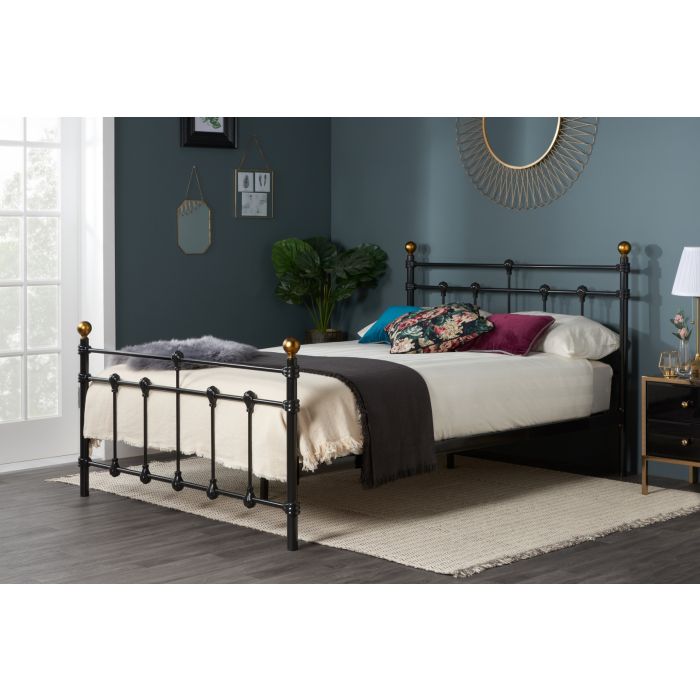 Birlea Atlas Black Metal Bed Frame - Small Double 4ft