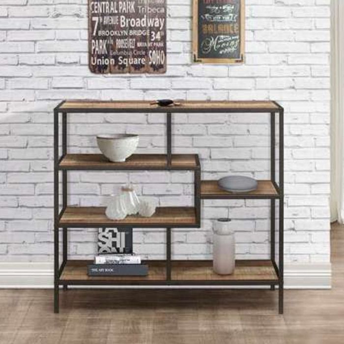 Urban Display Cabinets Wide Shelving Unit - Rustic
