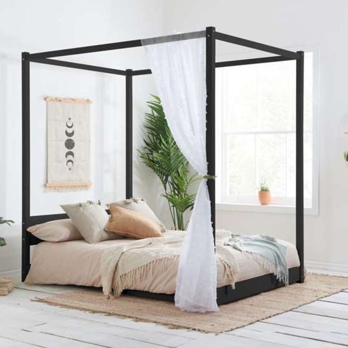 Solid Slatted Base Darwin Four Poster Bed - Kingsize 5ft