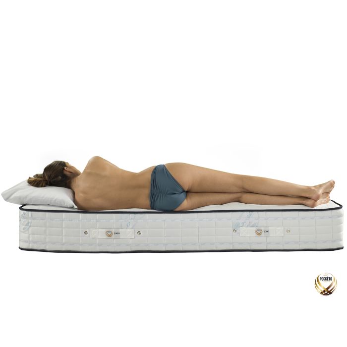 Sareer 2000 Pocket Cool Blue Memory Mattress - Double 4ft6