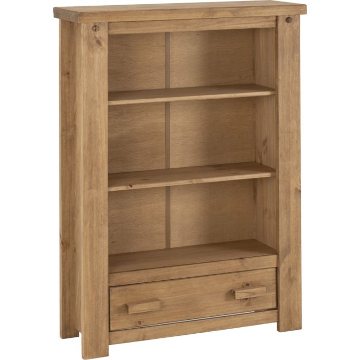 Tortilla 1 Drawer Bookcase - Distressed Waxed Pine