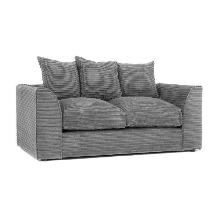 PORTO Jumbo Cord 2 Seater Sofa - Grey