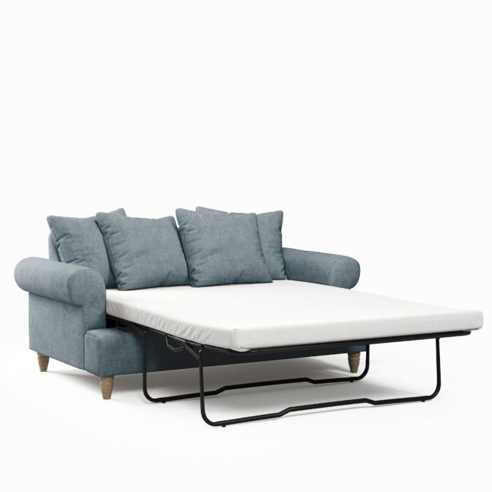2 Seater Sofabed - LUXE Fabric - Blue