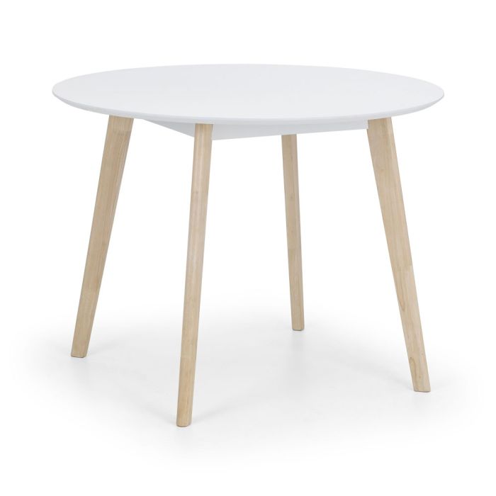 Casa Retro Design Round Dining Table - White