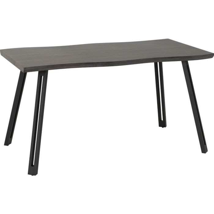 Quebec Wave Edge Dining Table - Black Wood Grain Black
