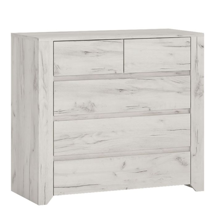 Angel 2+3 Chest of Drawers - White Craft Oak