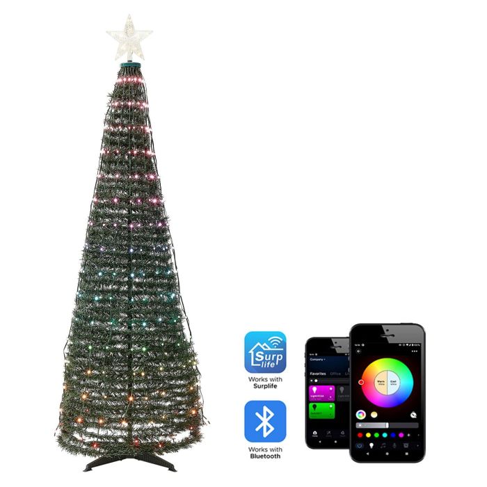 Silverpine Pre-Lit Christmas Tree 188 cm - Green