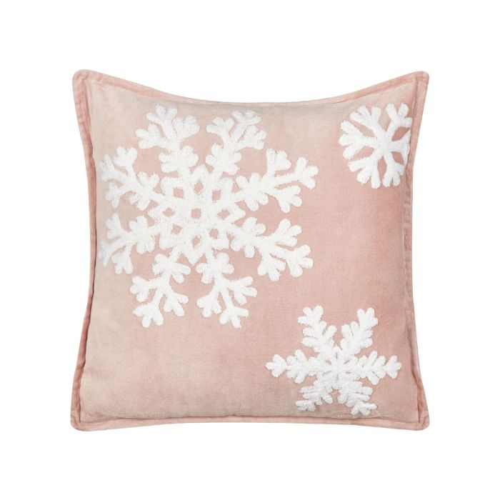 Murraya Velvet Cushion Christmas Motif 45 x 45 cm - Pink
