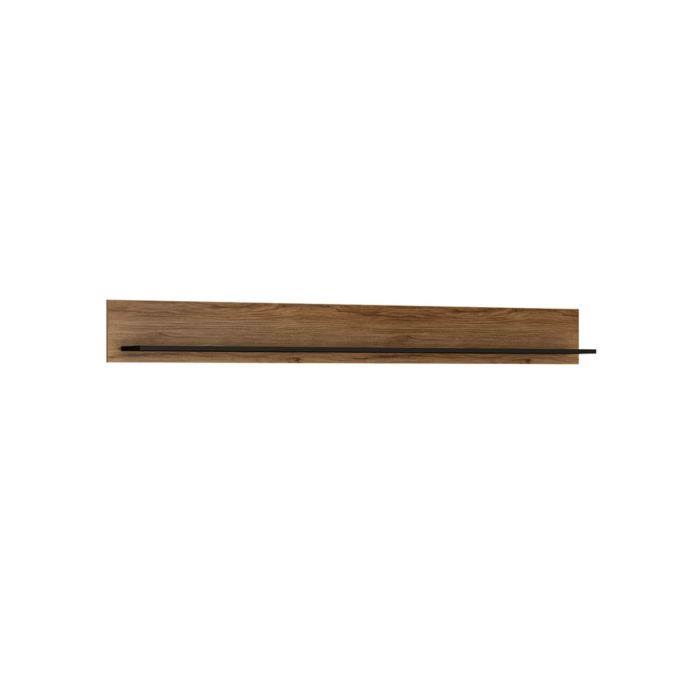 Brolo Wall shelf 197 cm - Black and dark wood