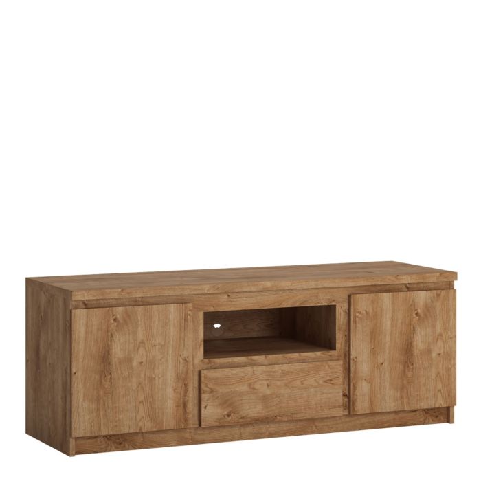 Fribo Oak Fribo 2 door 1 drawer 136 cm wide TV cabinet in Oak - Golden Ribbeck Oak