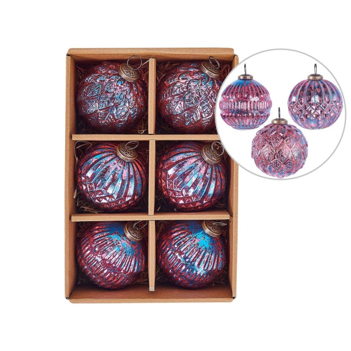 Astral Christmas Baubles Set of 6 - Pink