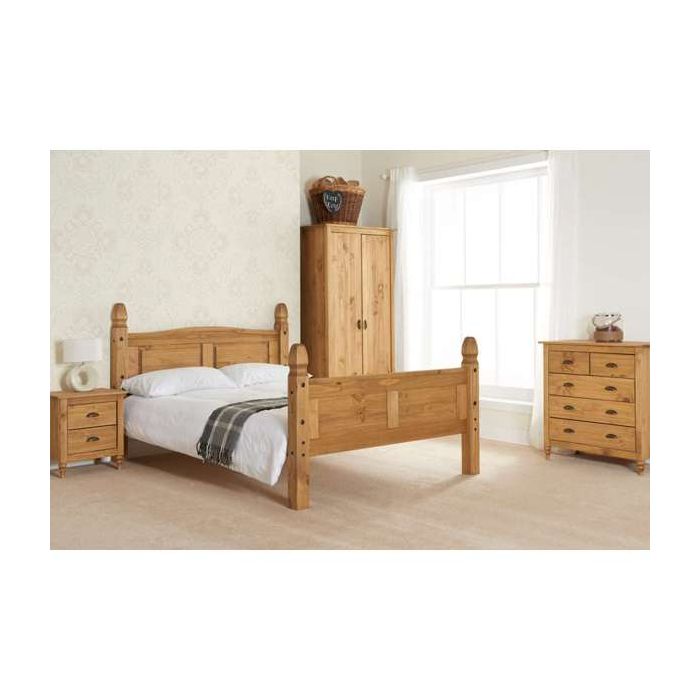 Birlea Corona High End Waxed Pine Bed Frame - Standard Double 4ft6