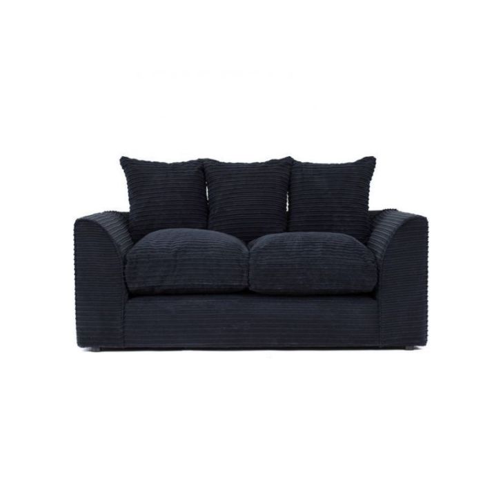 PORTO Jumbo Cord 2 Seater Sofa - Black