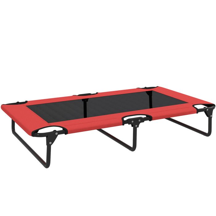 PAWSTER Portable Raised Dog Bed Elevated Pet Cot Red