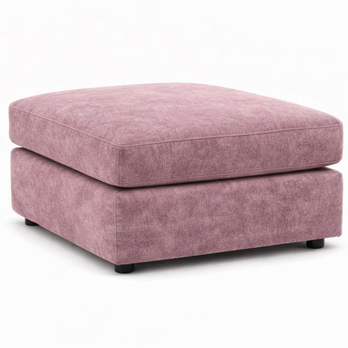 LORVANI Fabric Cushion Footstool - Pink