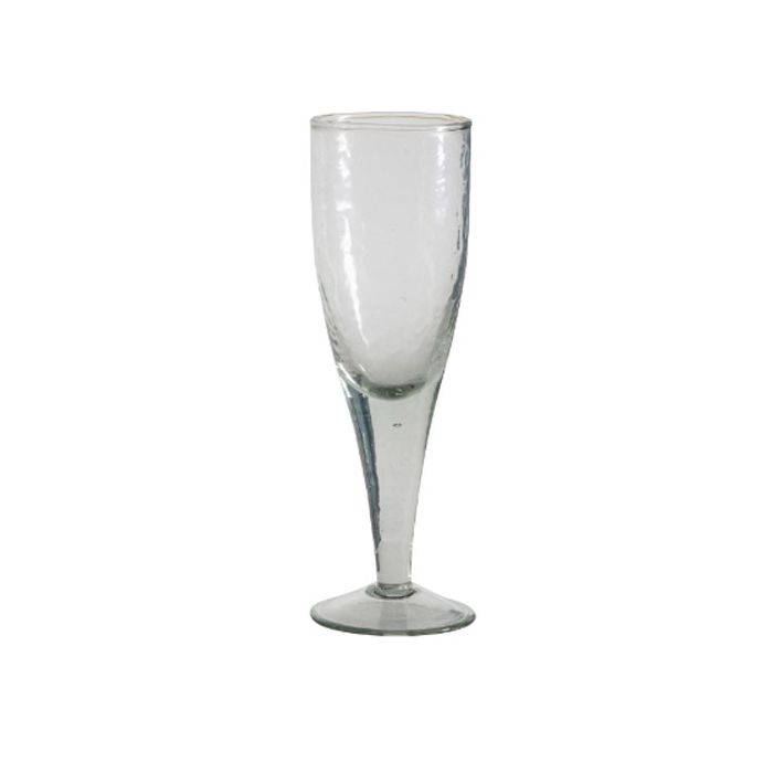 Anzio Hammered Flute Glass - Set of 4