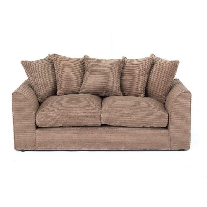 PORTO Jumbo Cord 3 Seater Sofa - Brown