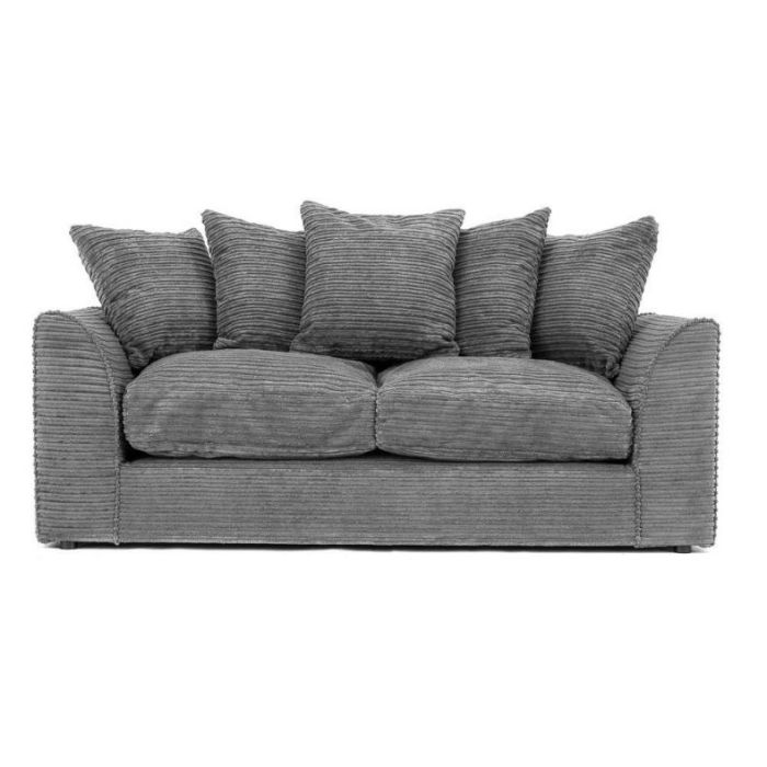 PORTO Jumbo Cord 3 Seater Sofa - Grey