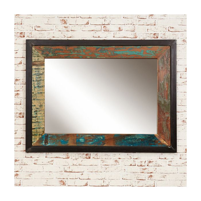 Laura Reclaimed Timber Contemporary Large Mirror