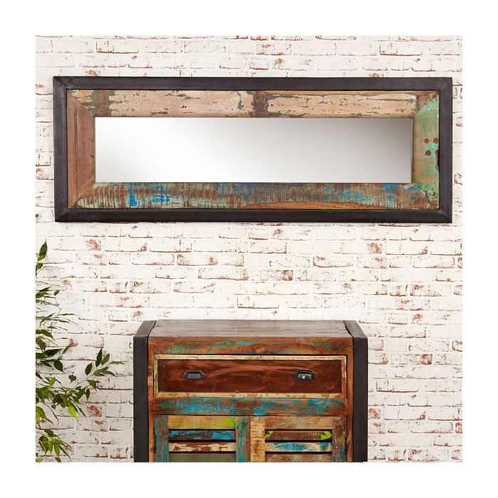 Laura Reclaimed Timber Contemporary Medium Mirror