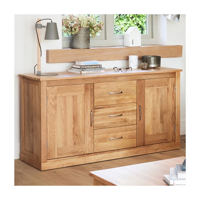 Harriet Large 2 Door Sideboard with 3 Drawers - Oak