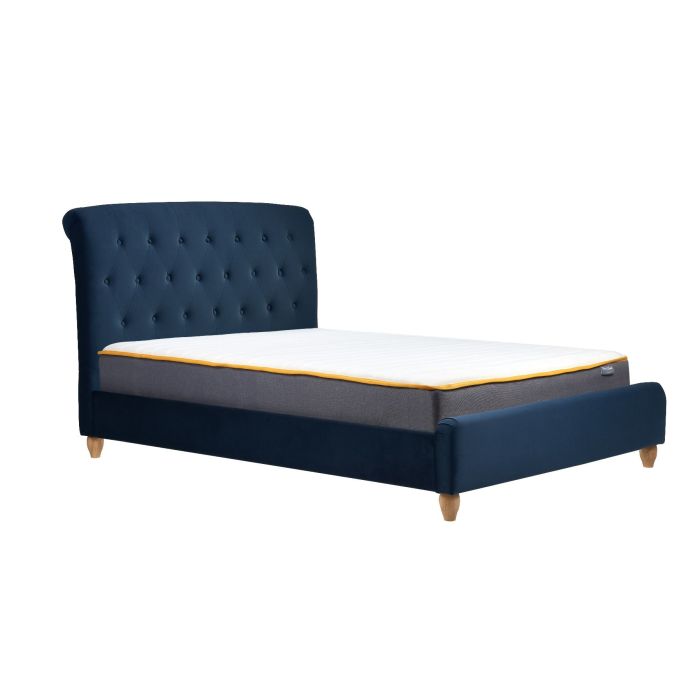 Birlea Brompton Midnight Blue Fabric Bed Frame - Double 4ft6
